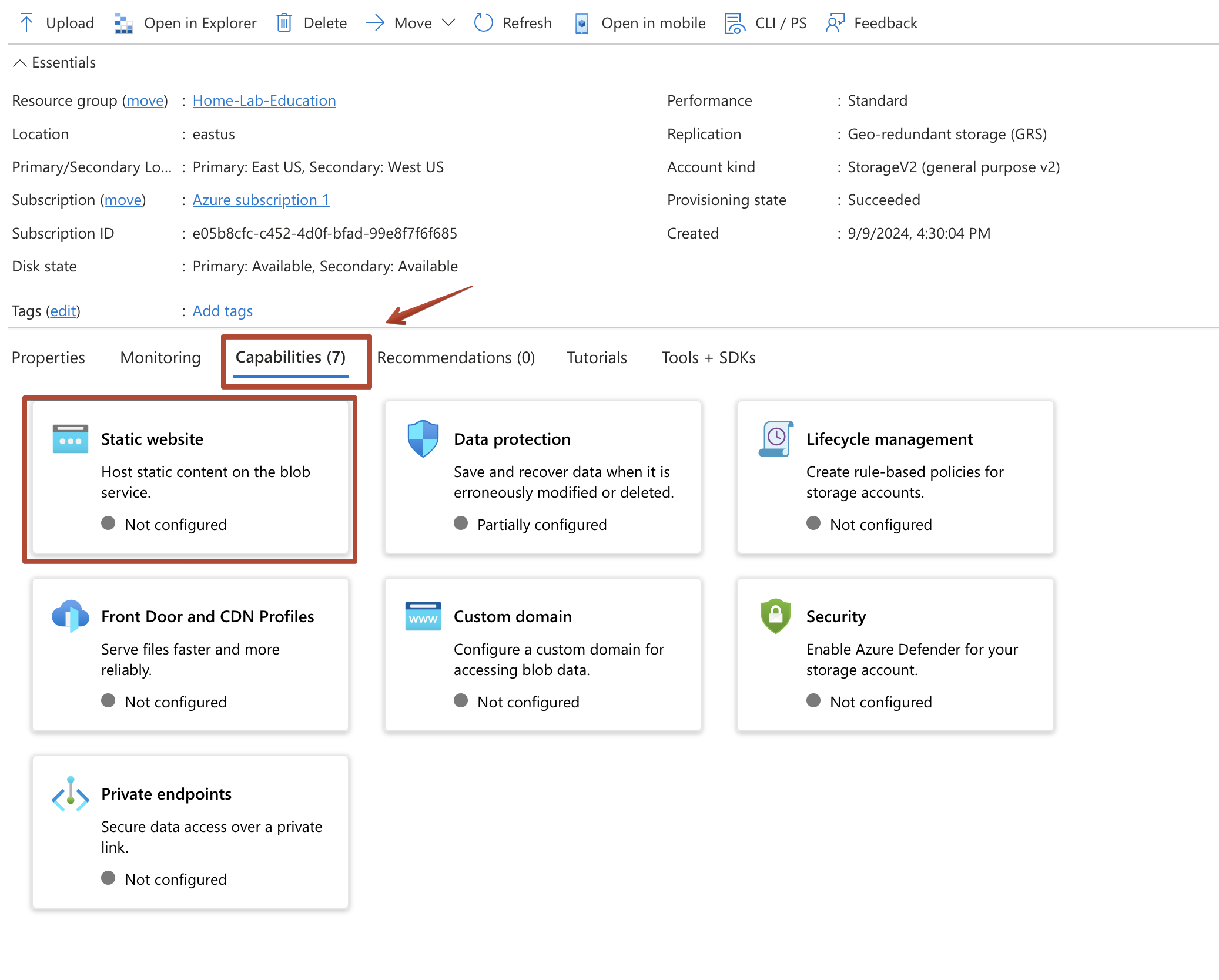 Static Website Configuration