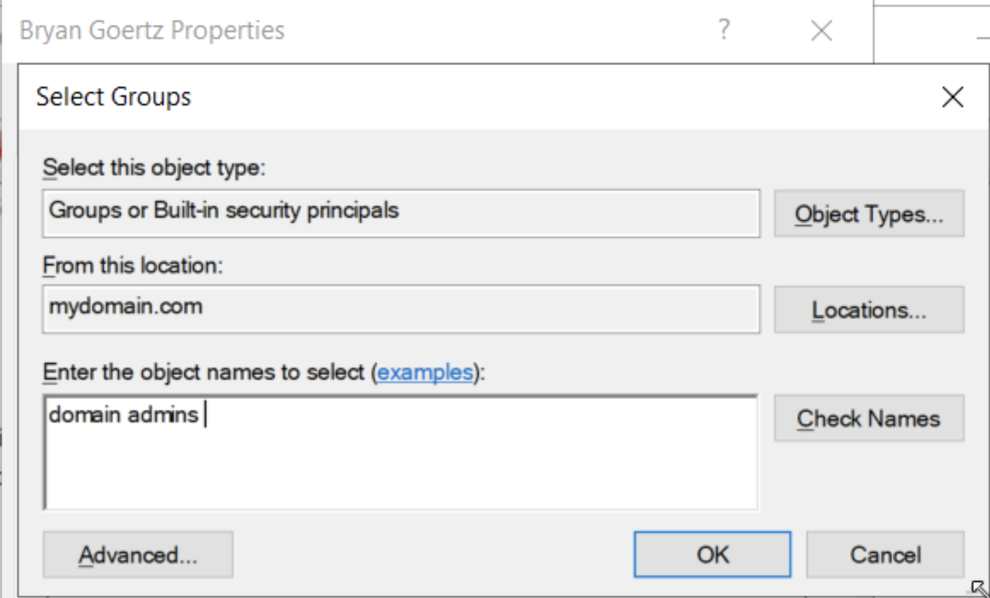 Add to Administrators Group