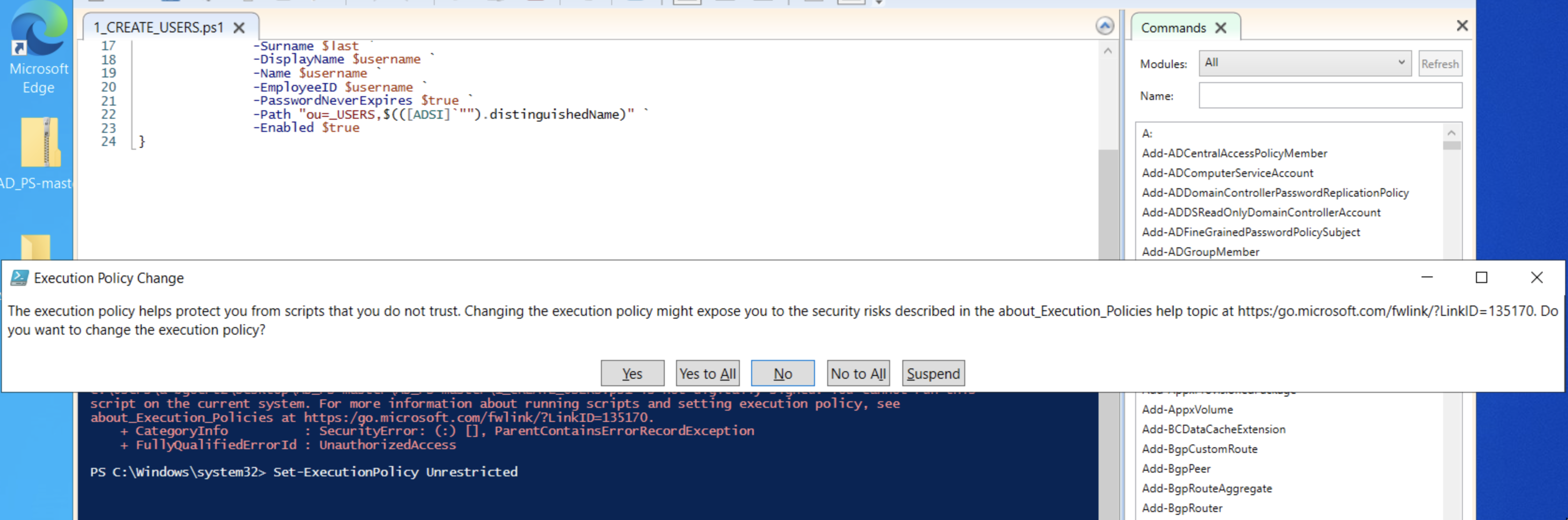 Set Execution Policy