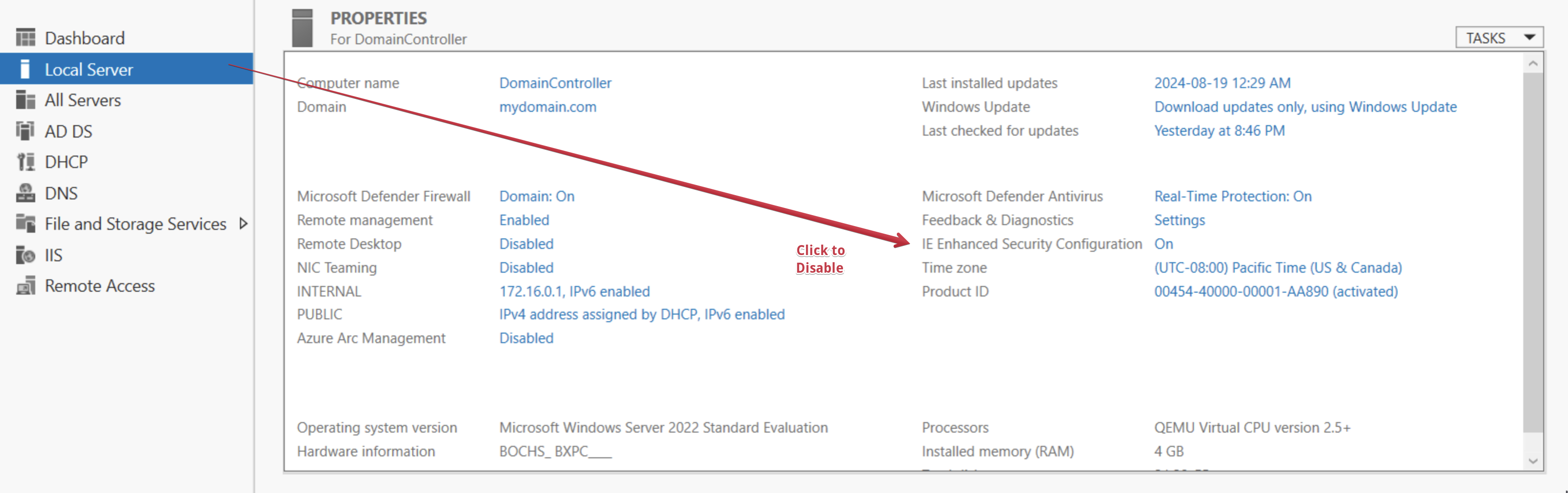IE Enhanced Security Configuration