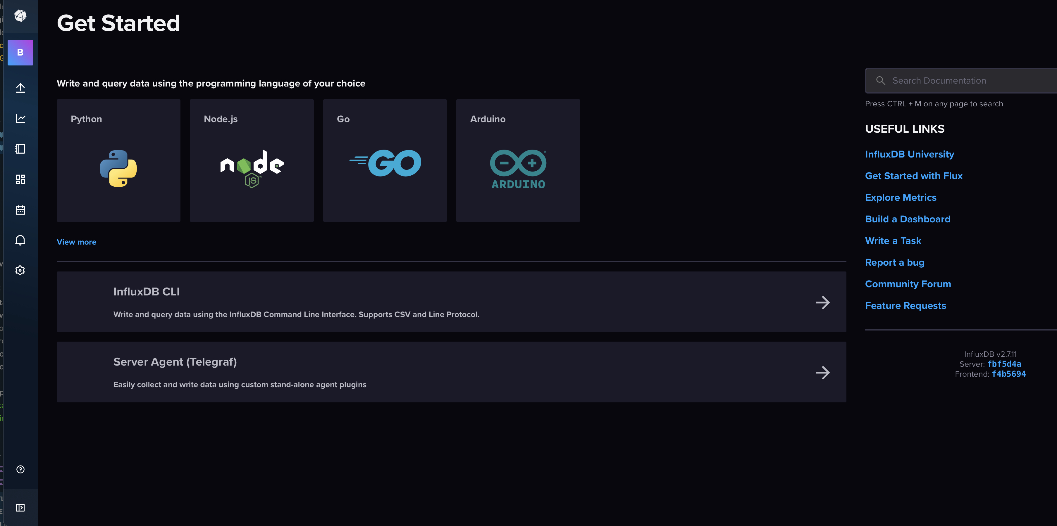 InfluxDB Quick Start