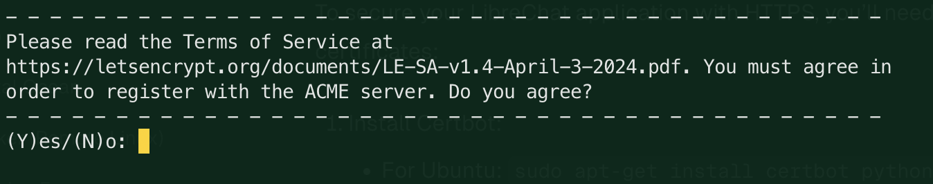 Certbot Prompt