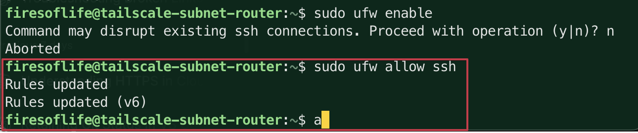 UFW Allow SSH